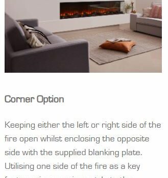 British Fires New Forest 1900 1/2/3 Sided Electric Fire - Image 6
