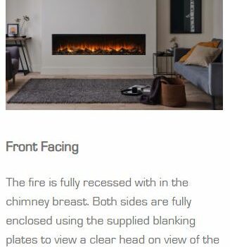 British Fires New Forest 1900 1/2/3 Sided Electric Fire - Image 7